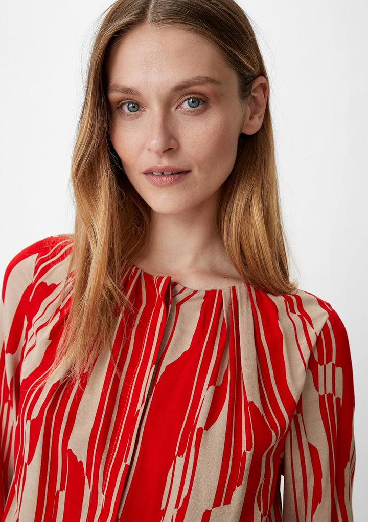 comma Damen Bluse 36 30a1 Rot, 36 30a1 Rot
