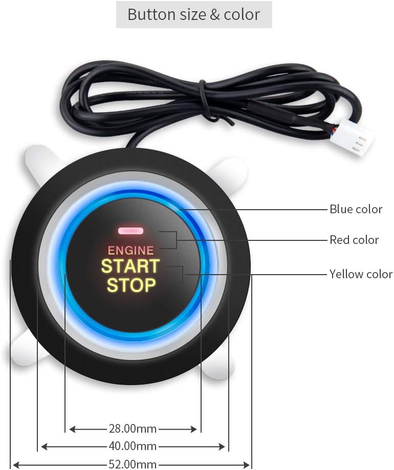 EasyGuard Smart Schlüssel RFID Auto Alarm mit Smart Push Start Button & Touch Keyless Go System