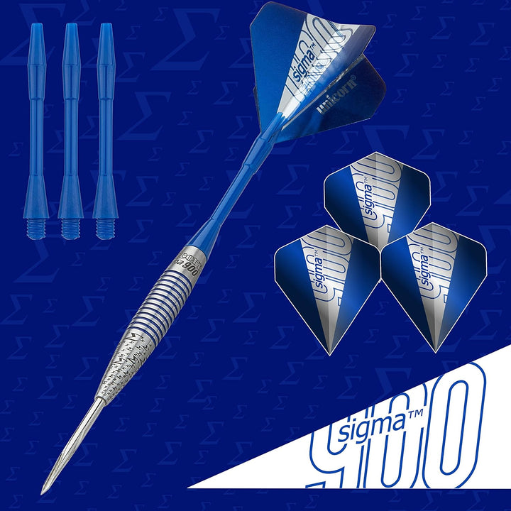 ‎Unicorn Sigma Stability Dartpfeile mit Stahlspitze 23 g silber/blue, 23 g silber/blue