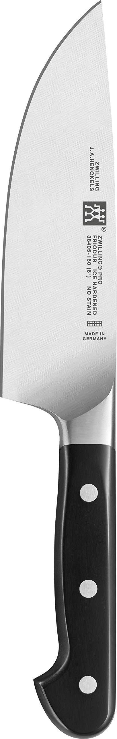 ZWILLING Pro Kochmesser, Klingenlänge: 16 cm, Rostfreier Spezialstahl, Kunststoffgriff, Schwarz