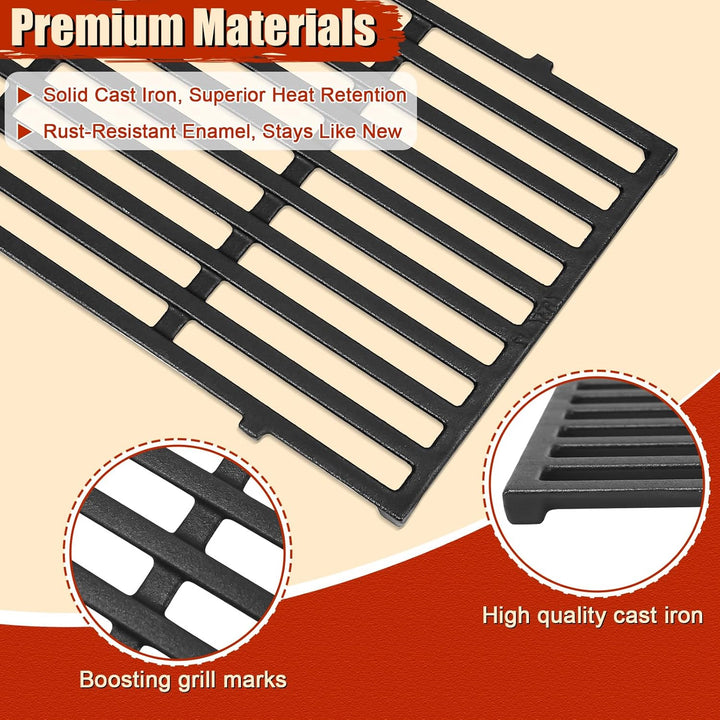 Denmay 7637 44,5 x 26cm Grillrost für Weber Spirit I & II E210, E220, S210, S220 (mit vorderen Brenn