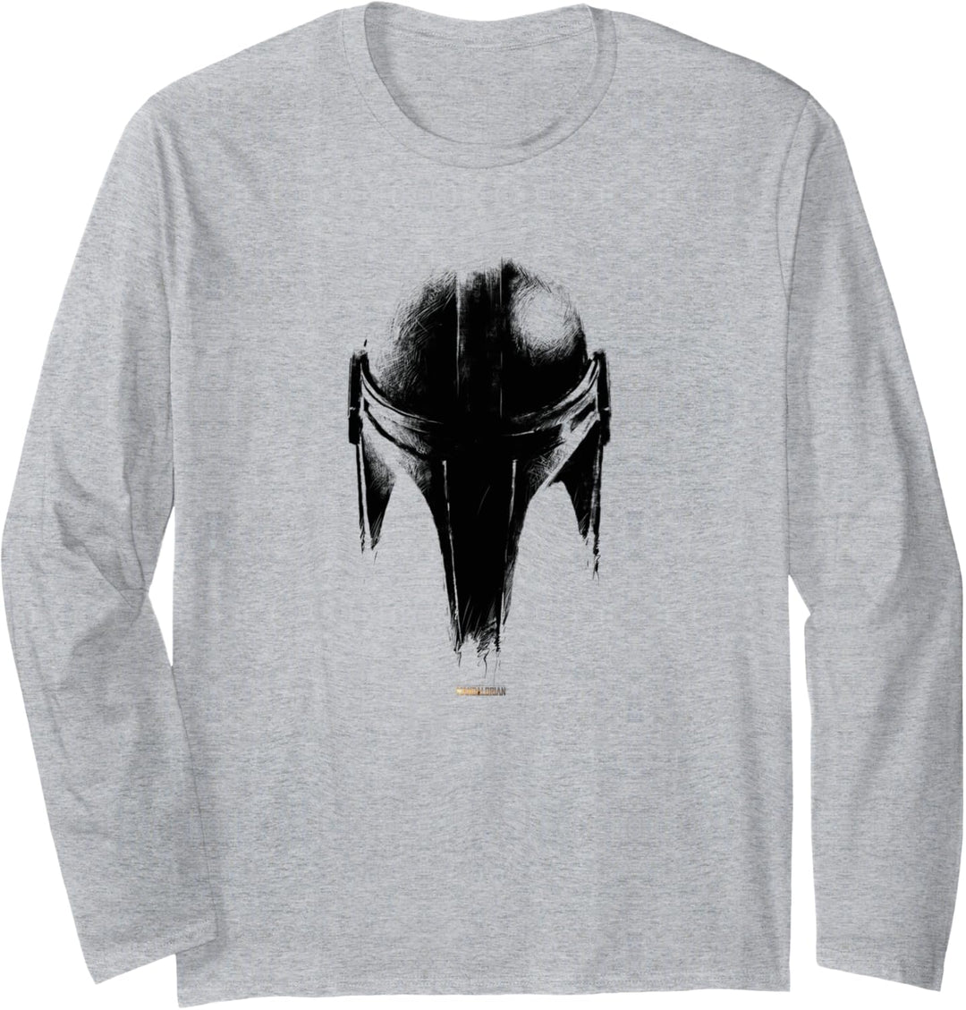 Star Wars The Mandalorian Metallic Helmet Langarmshirt