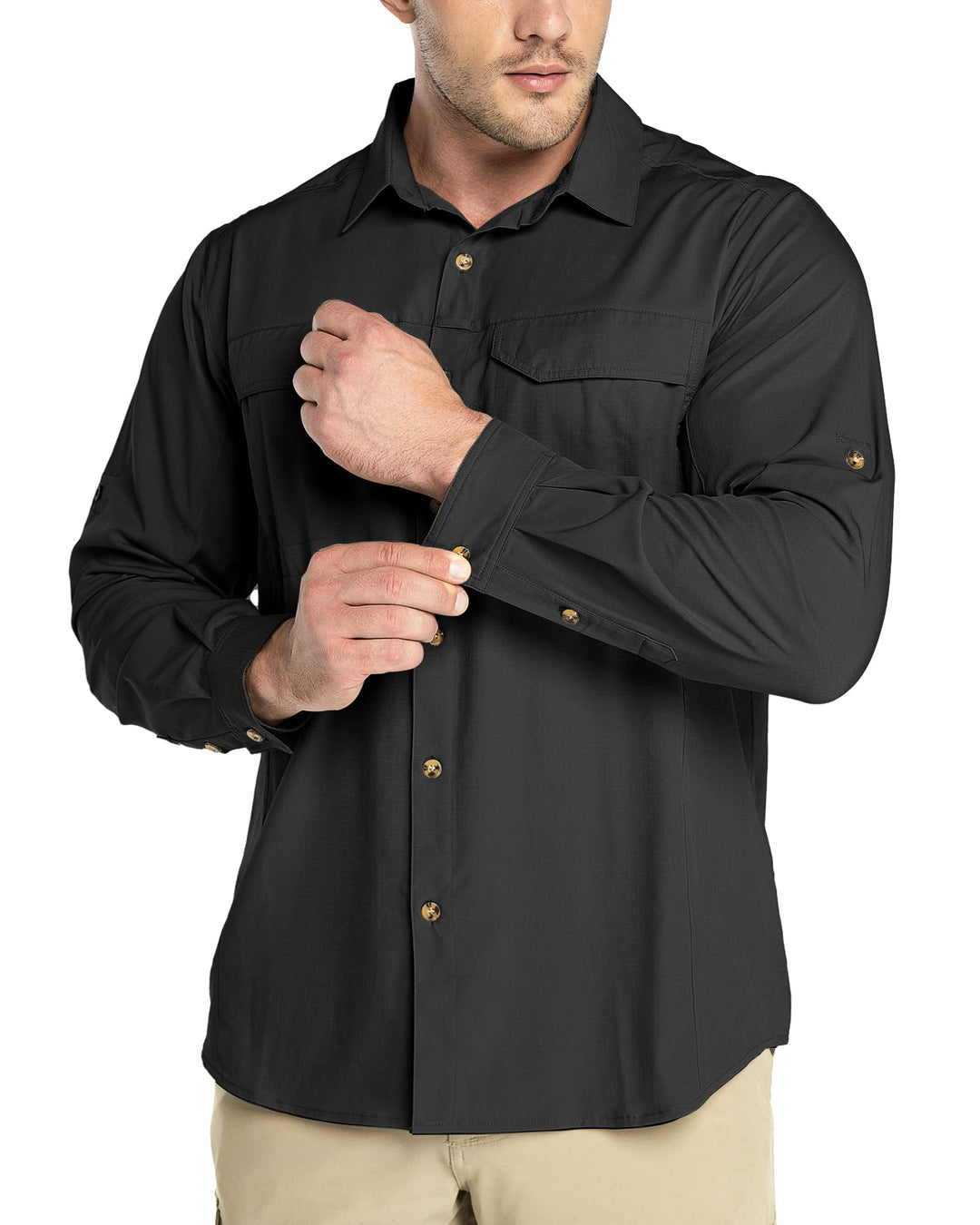 Outdoor Ventures Hemd Herren Freizeithemd Langarm Outdoor Shirt Atmungsaktive Schnell Trocknende Fun
