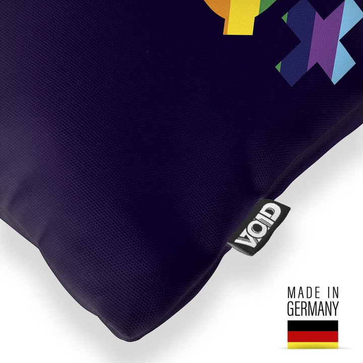 VOID LGBTQ Banner Regenbogen Kissenbezug Kissenhülle Polyester wasserfest Outdoor Indoor, Kissen Grö