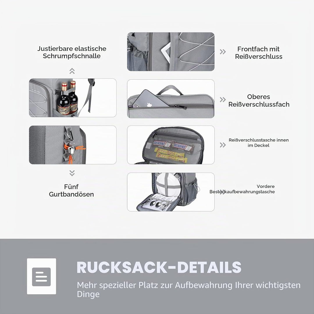 Maelstrom Kühlrucksack, 35 Dosen, auslaufsicher, isoliert, weiche Kühltasche, Camping-Kühler, Strand