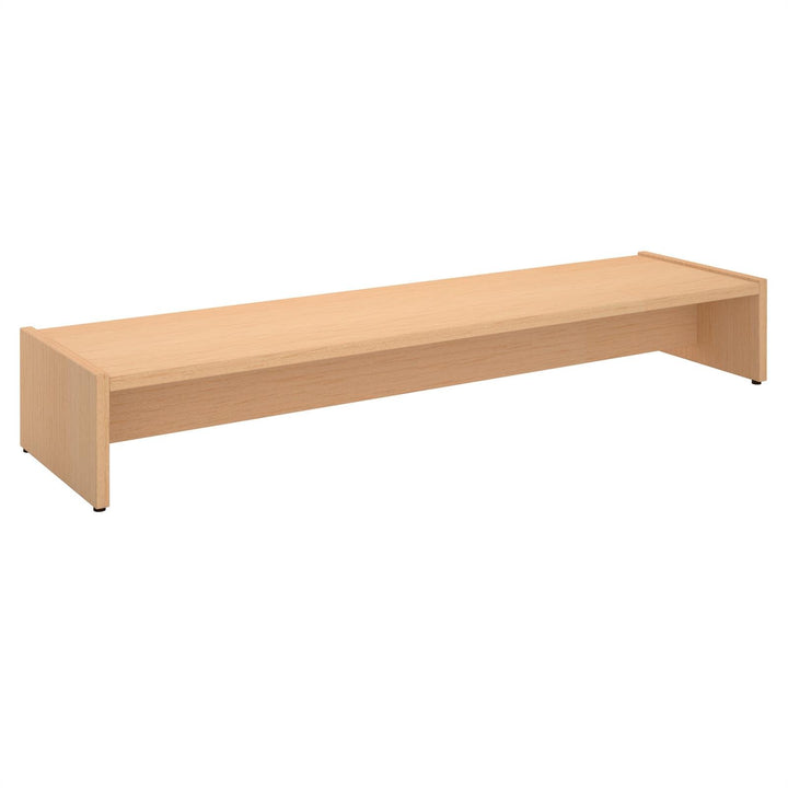 CARO-Möbel Monitorständer Zoom, Buche – Bildschirmerhöhung 100cm für 2 Monitore, ergonomischer Schre