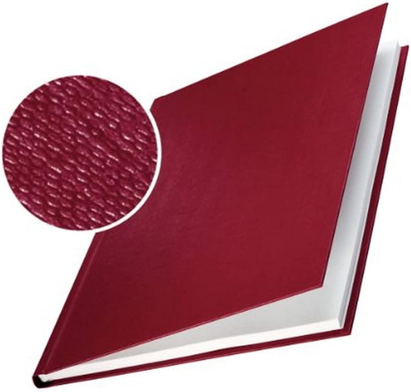 Leitz 73910028 Buchbindemappe impressBIND, Hard Cover, A4, 7 mm, 10 Stück, bordeaux, bordeaux