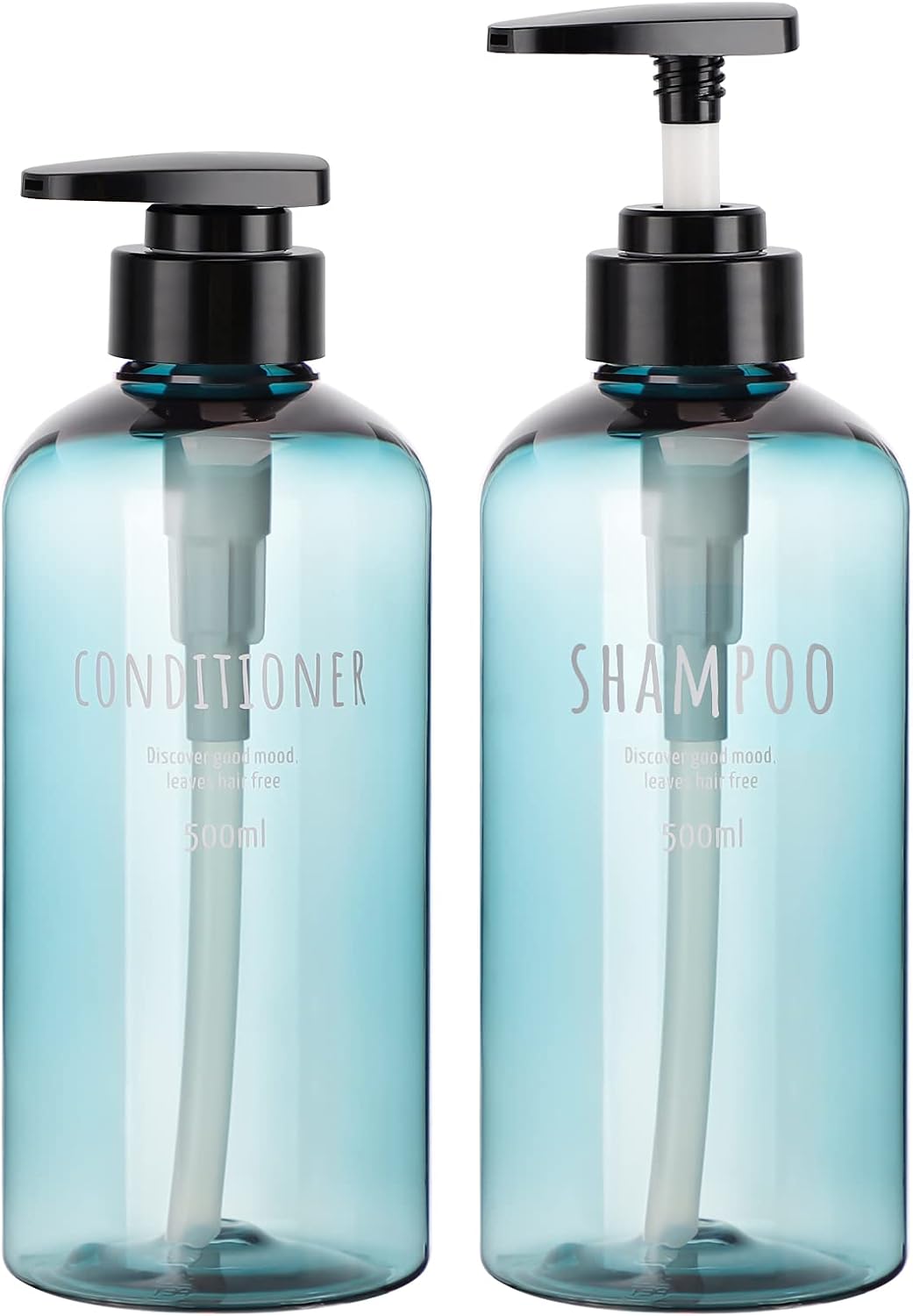 Segbeauty 2 x 500 ml Flüssigseifenspender für Badezimmer, Pumpflaschen für Shampoo, Spülung, Duschge