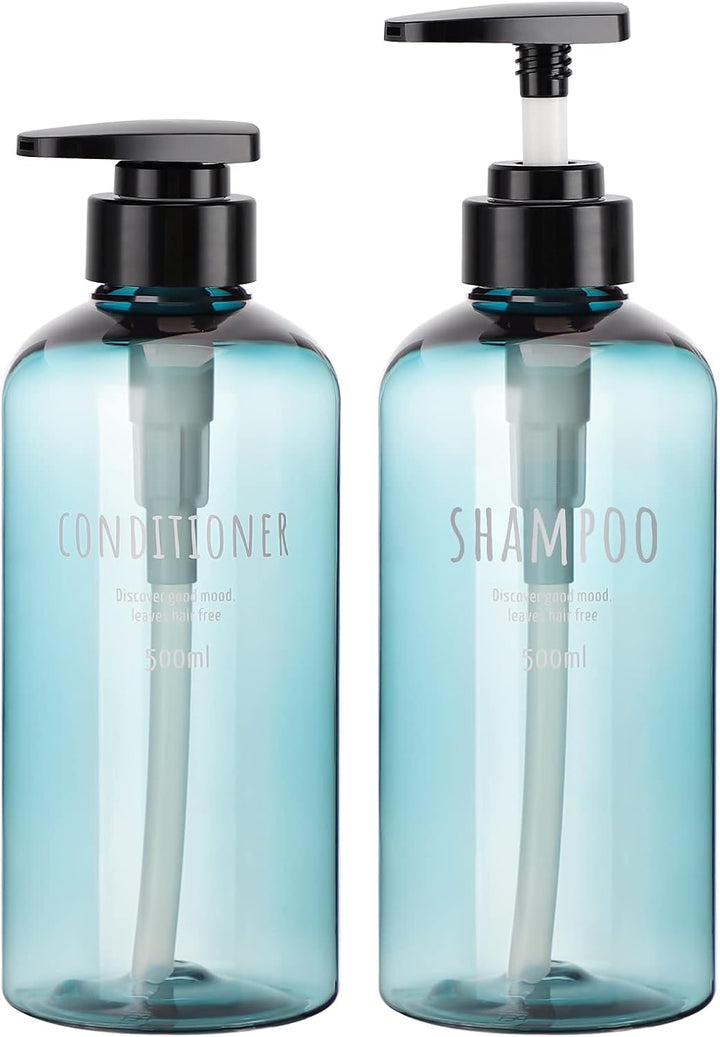 Segbeauty 2 x 500 ml Flüssigseifenspender für Badezimmer, Pumpflaschen für Shampoo, Spülung, Duschge