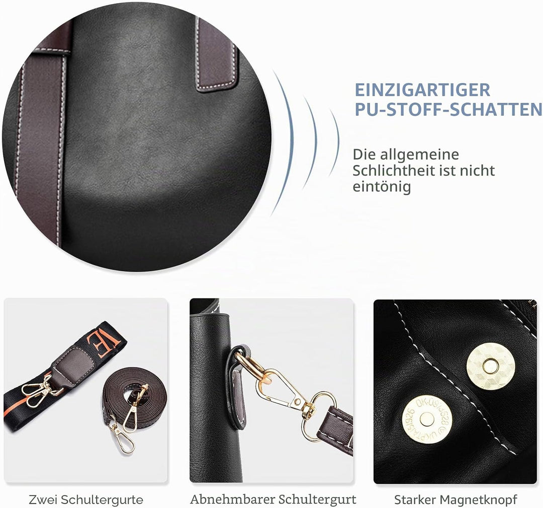 NICOLE &amp; DORIS Elegante Handtasche für Frauen Umhängetasche mit Mehreren Taschen Süsse Schultertasch