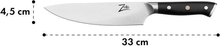 Zelite 20,3 cm Kochmesser, Profi Messer aus Deutschem Edelstahl, Universalmesser Japanisch Inspirier