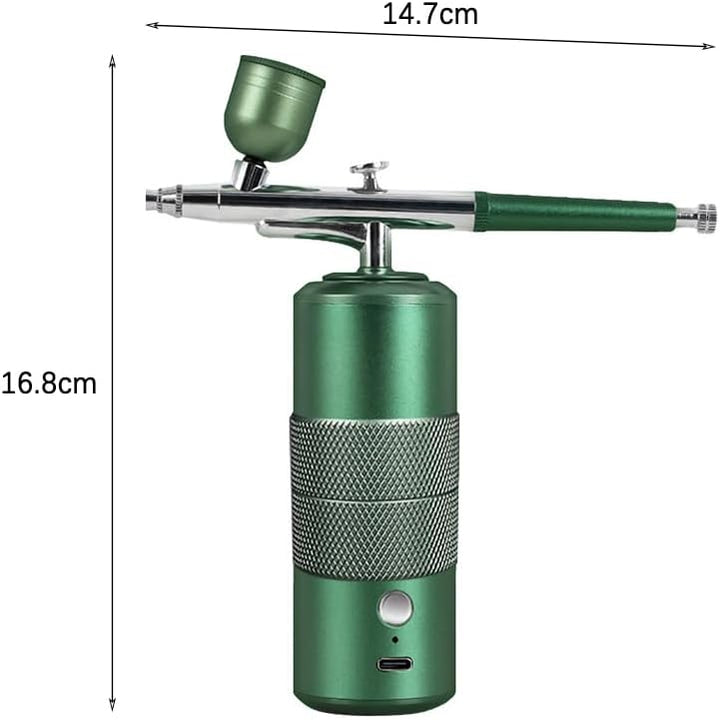 WANGCL Tragbares Airbrush-Set, 30 PSI Hand-Akku-Airbrush-Set, wiederaufladbar, Dual-Action-Mini-Airb