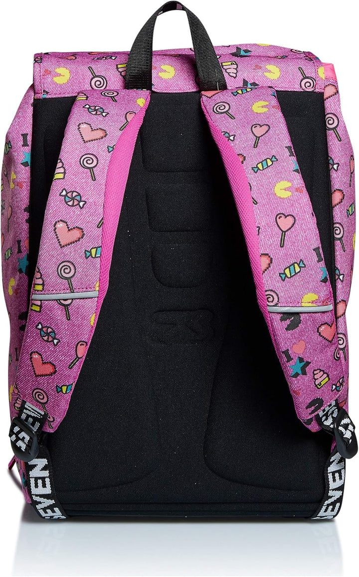 Seven Ausziehbarer Schulrucksack - Starry Rainbow - wendbare Pailletten, Rosa, Taglia unica, auszieh