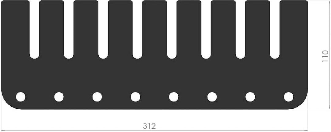 Kaminrost/Stehrost 312 x 110 x 8 mm passend für Wamsler** Kaminöfen inkl. Modellübersicht - Ascheros