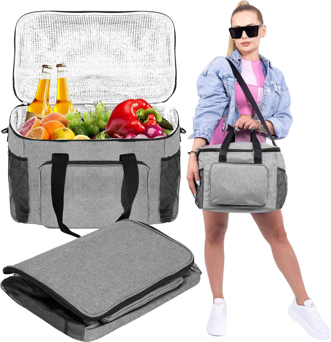 SPRINGOS Thermotasche Kühltasche Hellgrau, Hellgrau