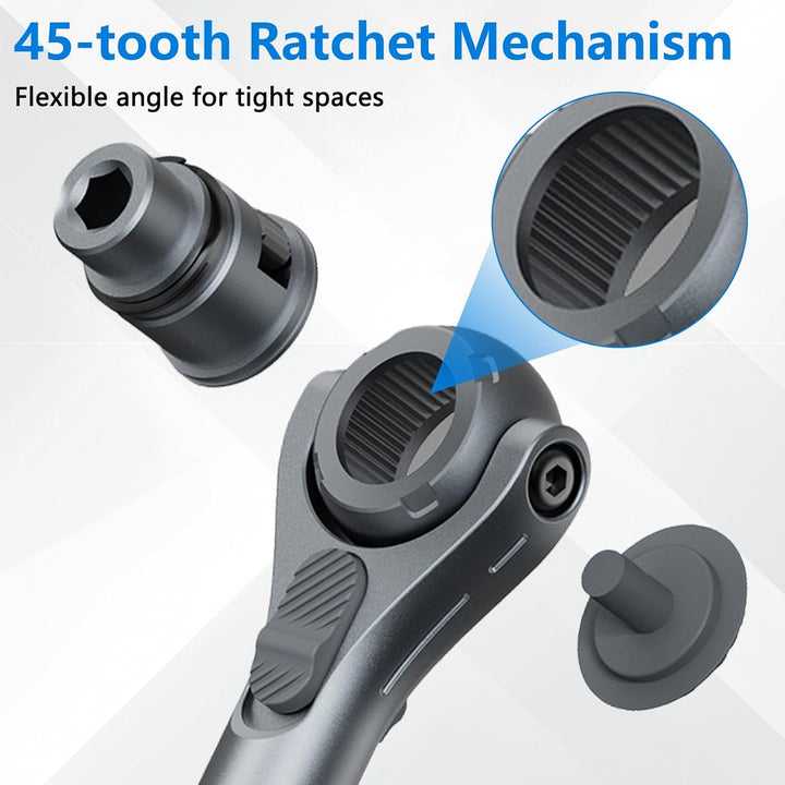 40-in-1 Ratschen Schraubendreher Set mit 180° abnehmbarer Ratschengriff, Ratschen Schraubendreher mi
