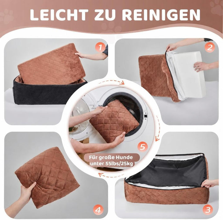 HAUSPROFI Hunde autositz für mittlerer/grosse Hunde，Schwarz+Braun | Hundesitz für Hunde unter 25Kg o