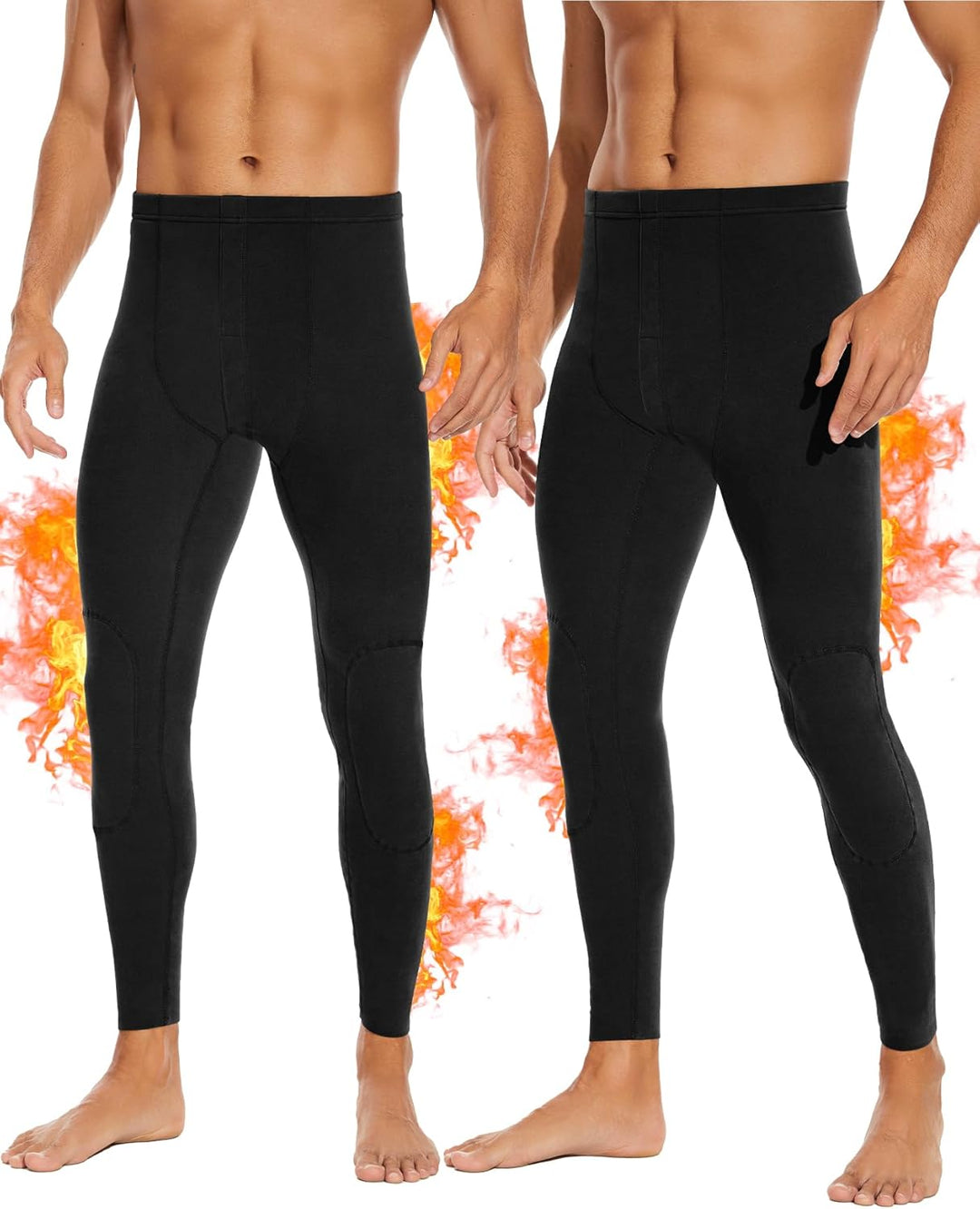 SIMIYA Lange Unterhosen Herren, Extra Warm Thermounterhose Gefütterte Unterhosen Männer Lang, Thermo