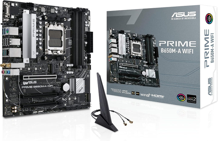 ASUS Prime B650M-A WIFI Gaming Mainboard Sockel AMD AM5 (Ryzen 7000, micro-ATX, DDR5 Speicher, PCIe