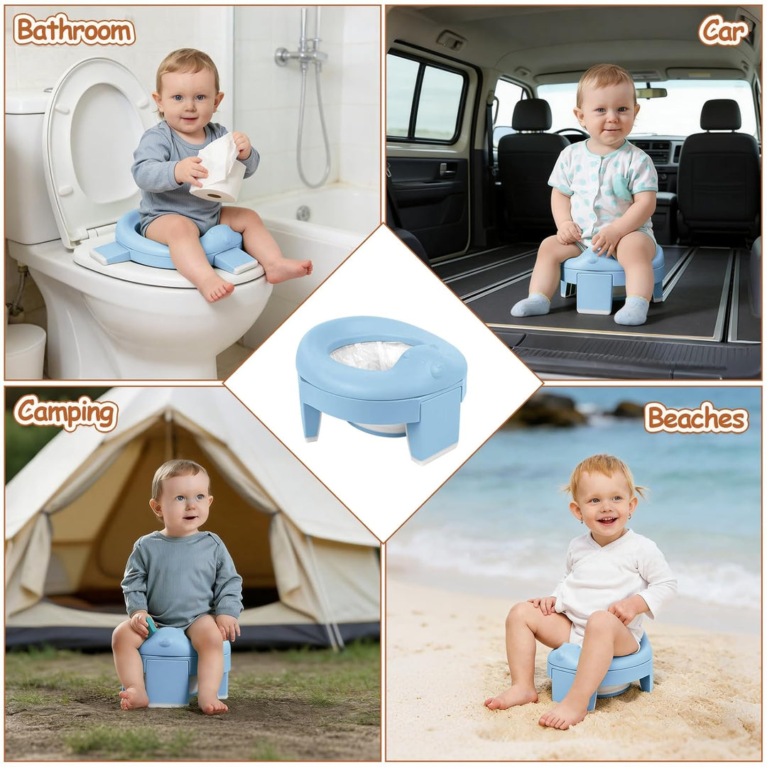 Toilettensitz Kinder,Töpfchen Training Sitze,Reisetöpfchen 3-IN-1 Unterwegs Potty Seat Baby Faltbare