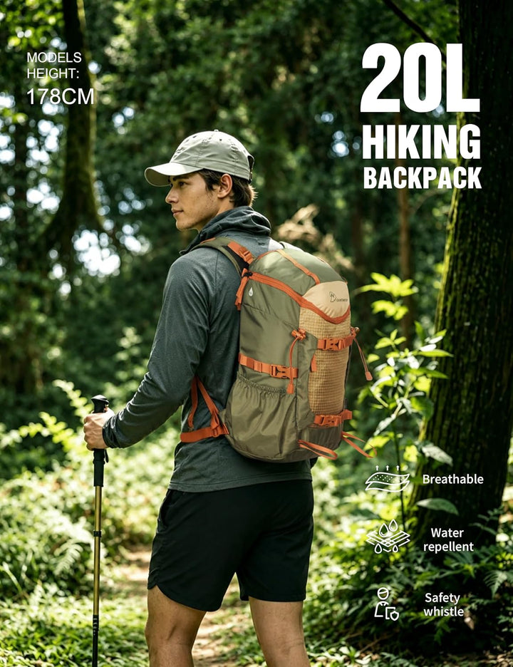 Mountaintop 20L Wanderrucksack Herren Damen Trekkingrucksack Reiserucksack Outdoor Rucksack Trekking