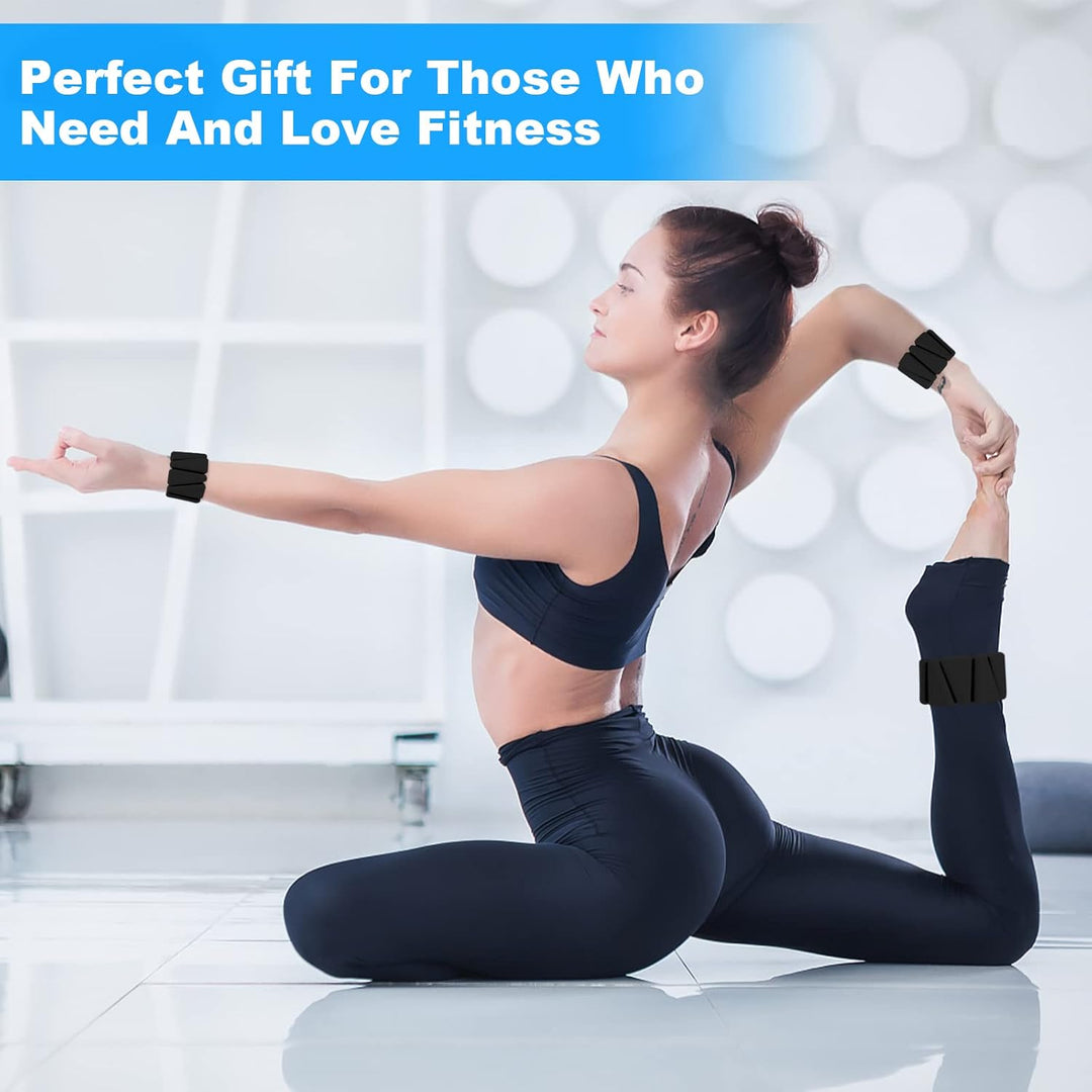 Handgelenkgewichte 2er Set, verstellbare Silikon-Workout-Gewichte für Frauen und Männer, tragbare Kn