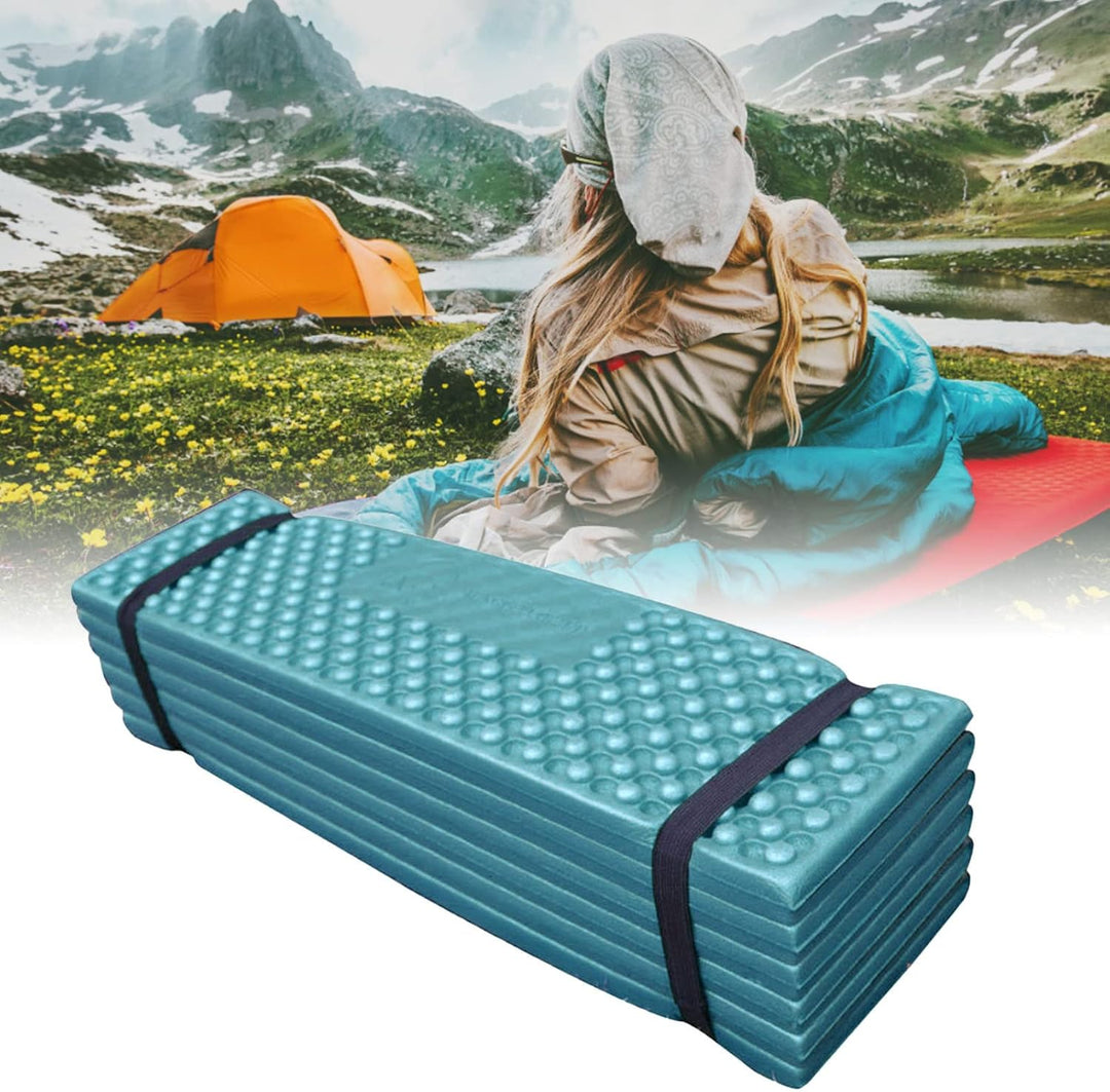 Verdickte Doppel-Eierkisten-Isomatte, Faltbare PVC-Isomatte für Outdoor-Camping, Ultraleichte Tragba