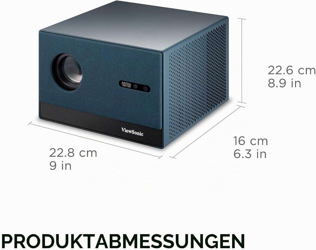 ViewSonic LX60HD Beamer Full HD 1080p mit Google TV, Mini Beamer für Heimkino, 630 ANSI Lumen, Autof