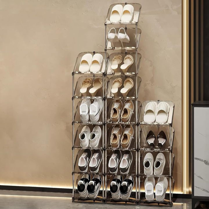 Schmales Schuhregal, 5 Etagen, schmales Design für kleine Räume und Ecken, vertikaler Schuhschrank u