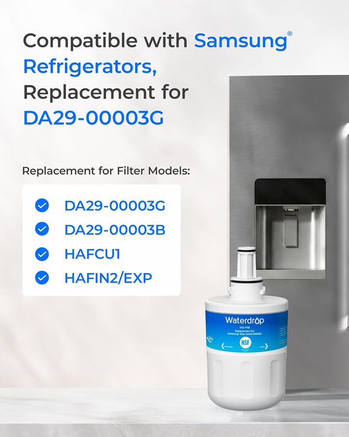 Waterdrop DA29-00003G Kühschrank Wasserfilter, Ersatz für Samsung® AquaPure Plus DA29-00003G, DA29-0