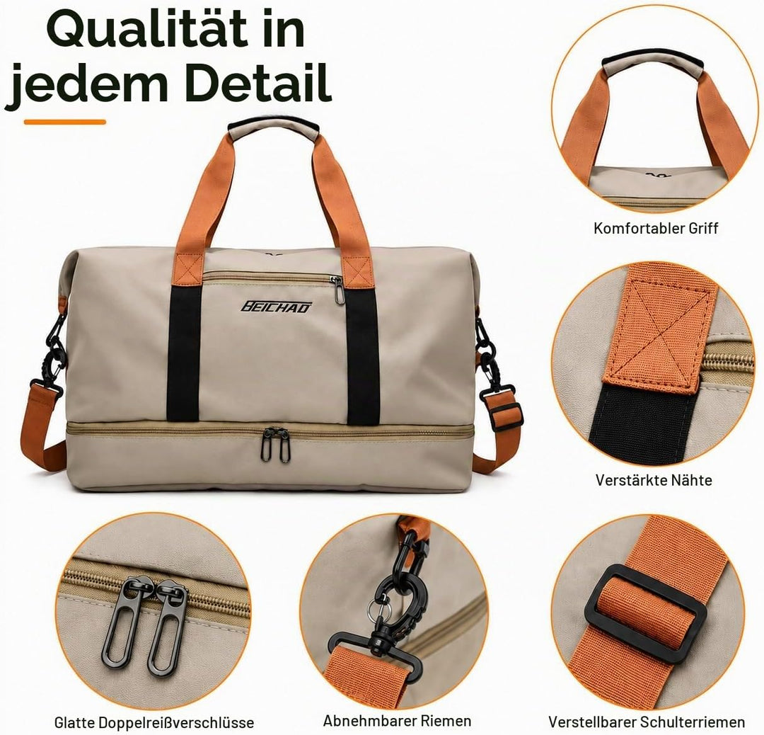 lafo Sporttasche &amp; Reisetasche für Damen und Herren, Wochenendtasche Gym Bag, wasserdichte Schwimmta