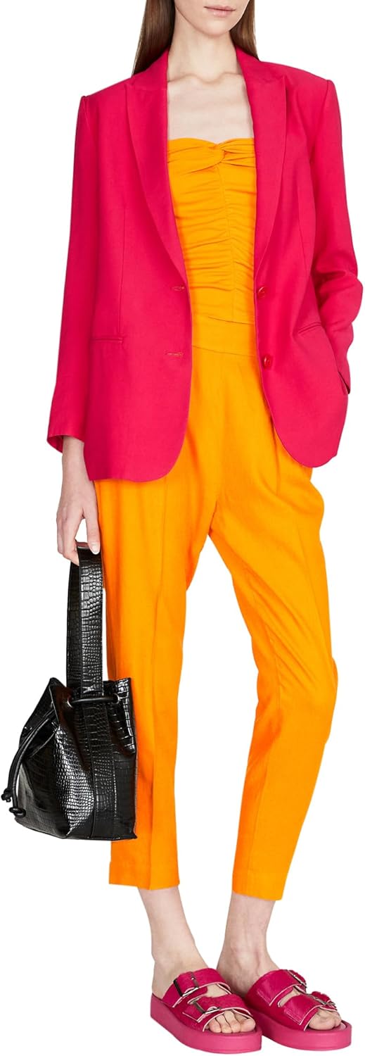 Sisley Womens Trousers 484QLF00S Pants, Orange 3Z9, 42