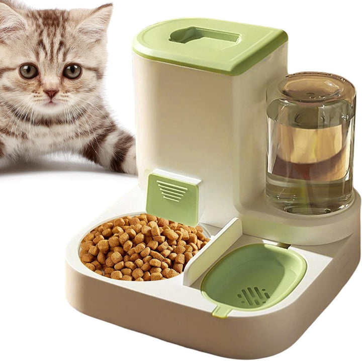 Automatisches Futter Und Wasserspender, 2 In 1 Haustier Futter Und Tränke, Katzen Wasserspender, Aut