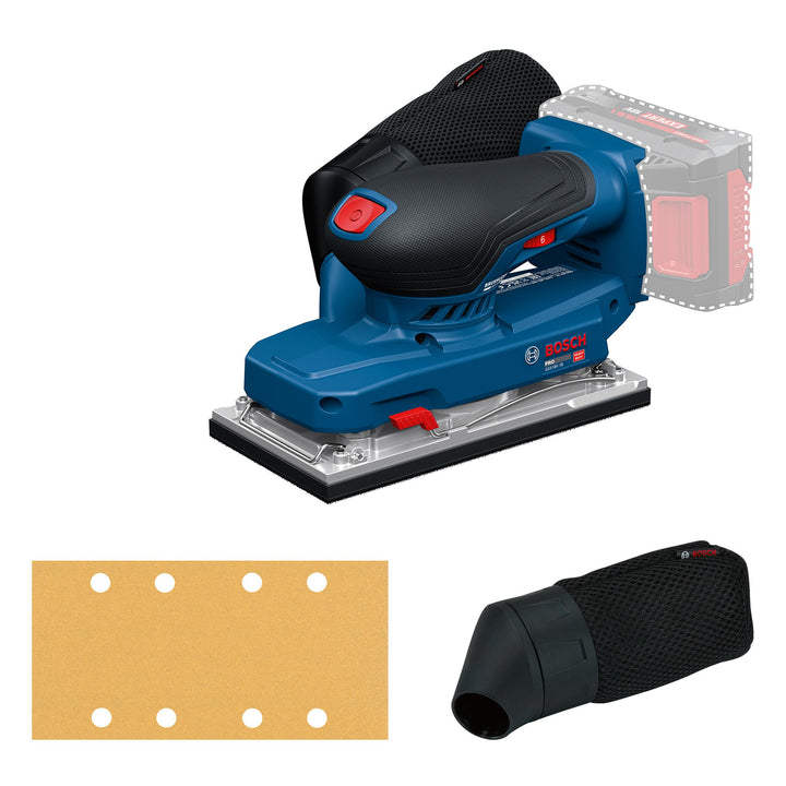 Bosch PRO 18V System Akku-Exzenterschleifer GSS18V-18 (inkl. Staubbeutel, Schleifblatt) Ohne Akku/La