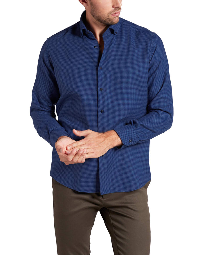 eterna Langarm Hemd Comfort Fit Flanell kariert