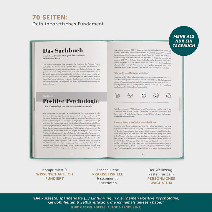 UrBestSelf 6-Minuten-Tagebuch (Das Original) | Achtsamkeitstagebuch, Anti-Stress Journal | Der Milli