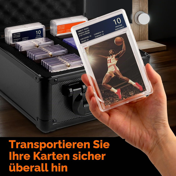 JoyHood Top Loader Aufbewahrungsbox, Graded Card Aufbewahrungsbox, PSA Card Case kompatibel mit Samm