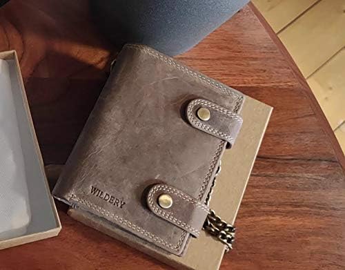 Wildery® RFID Biker Geldbörse mit Kette I Geldbeutel mit Kette Männer I Portemonnaie mit Sicherheits