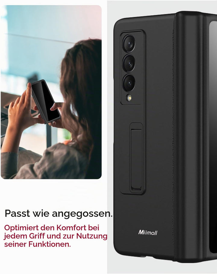 Miimall Kompatibel mit Samsung Galaxy Z Fold 3 Hülle mit Displayschutz Anti-Peeping+Magnetischer Sch