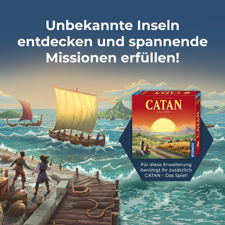 Kosmos 685164 Catan - Entdecker & Piraten, Erweiterung zu Catan - Das Spiel, Brettspiel für 3-4 Pers