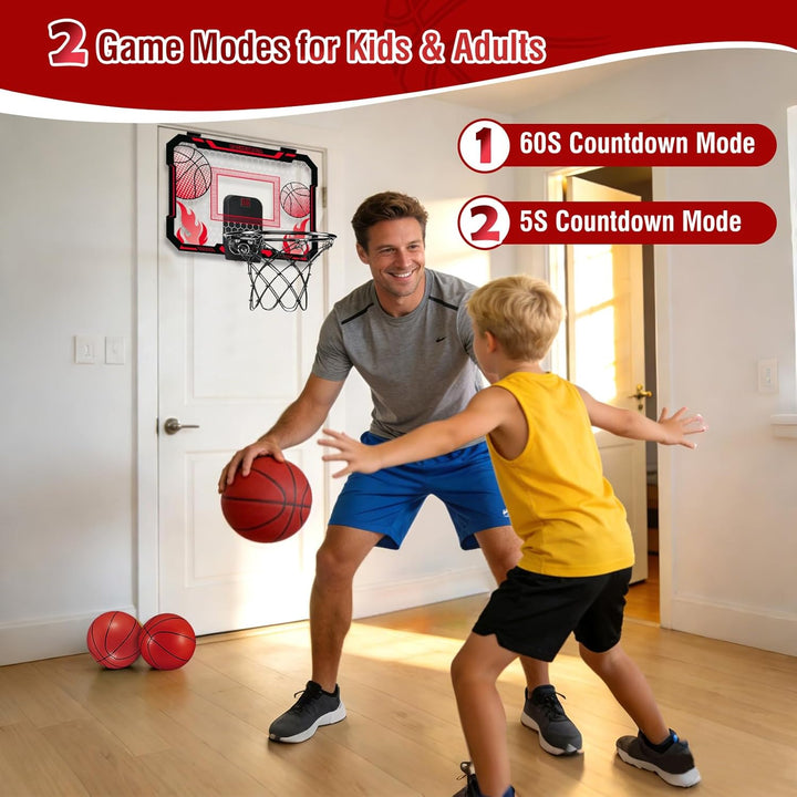 Indoor-Basketballkorb für Kinder, Halterung über der Tür, Anzeigetafel - Geschenke für 4-12 jährige