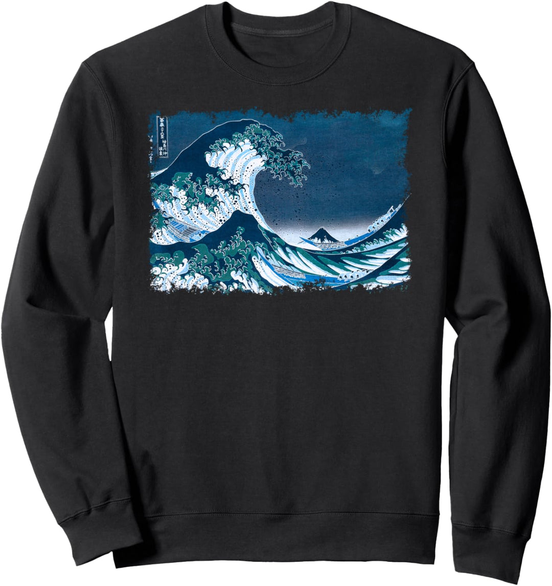 Berühmte Klassische Japanische Kunst: Welle Hokusai Stilvoll Sweatshirt