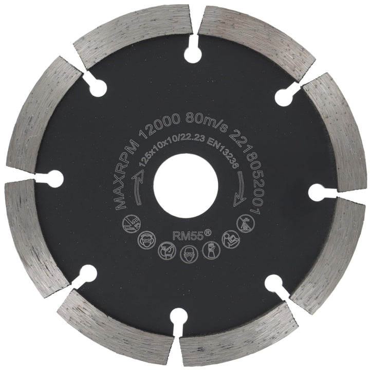 PRODIAMANT Fugenfräser ø 125 mm Breite 10mm für Mörtel Beton Mauerwerk und Putz 10mm Diamantsegment