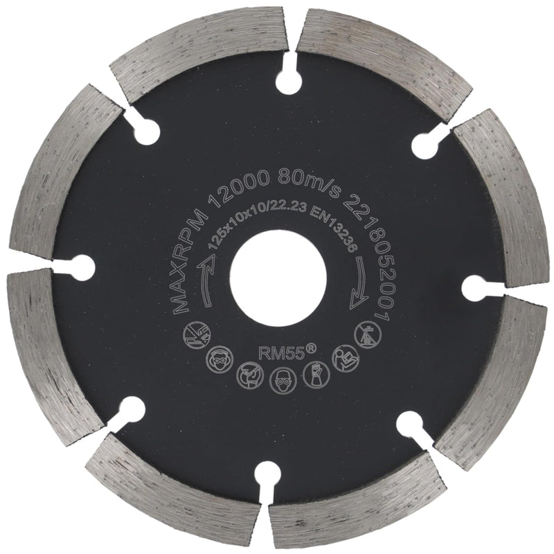 PRODIAMANT Fugenfräser ø 125 mm Breite 10mm für Mörtel Beton Mauerwerk und Putz 10mm Diamantsegment
