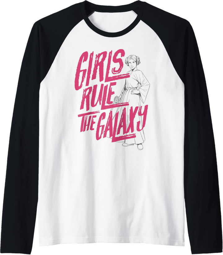 Star Wars Princess Leia Girls Rule The Galaxy Raglan