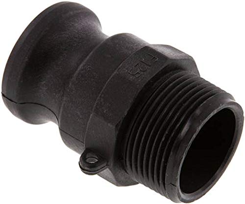 Kamlock-Stecker (F) R 1-1/4"(AG), Polypropylen Werkstoff:Polypropylen* Gewinde:R 1-1/4" PN:6bar