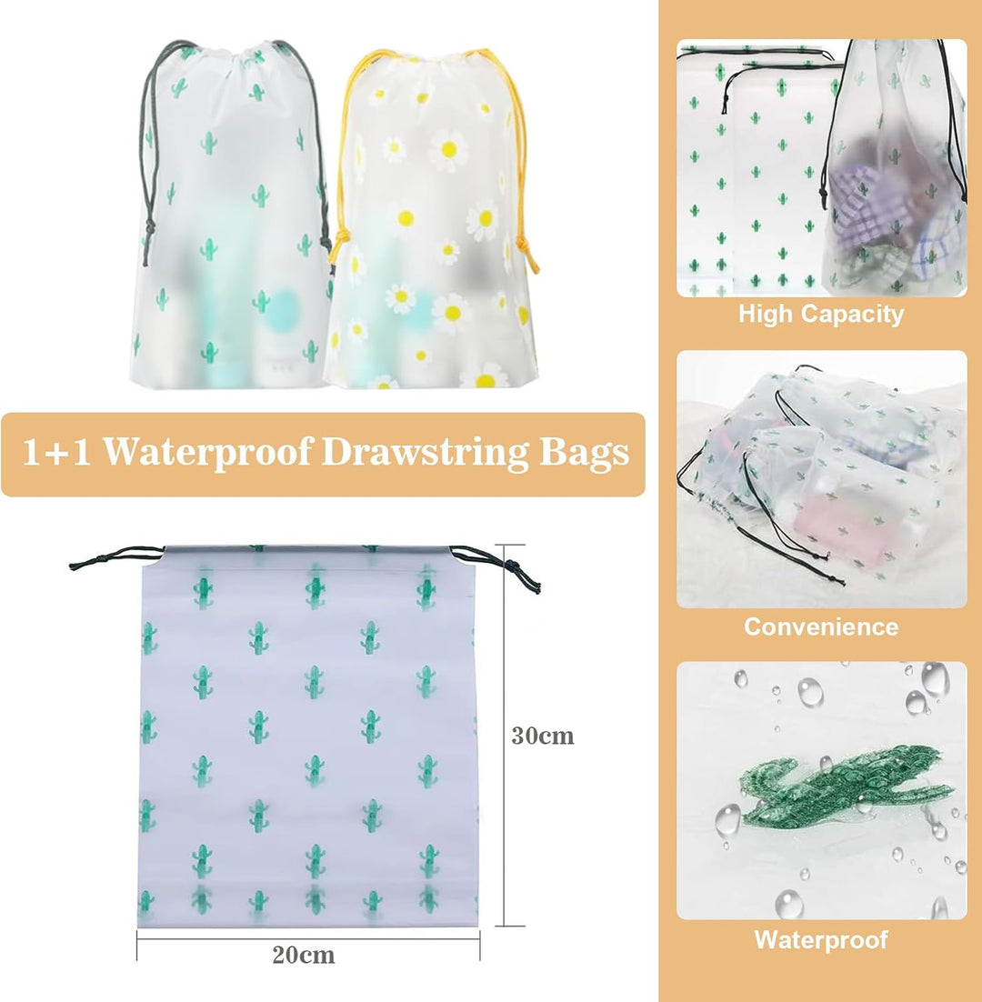 Koffer Organizer Set, 13 Stück Packing Cubes, Wasserdichte Kofferorganizer für Urlaub und Reisen, Tr