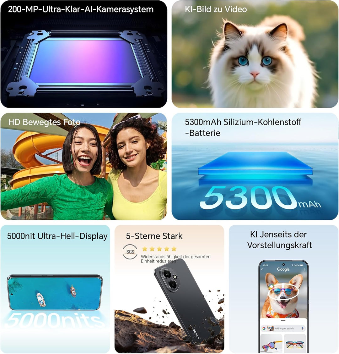 HONOR 400 Smartphone 5G, 256GB/8GB RAM, Simlockfrei Android-Handy (200MP AI-Kamer, 6,55 Zoll AMOLED