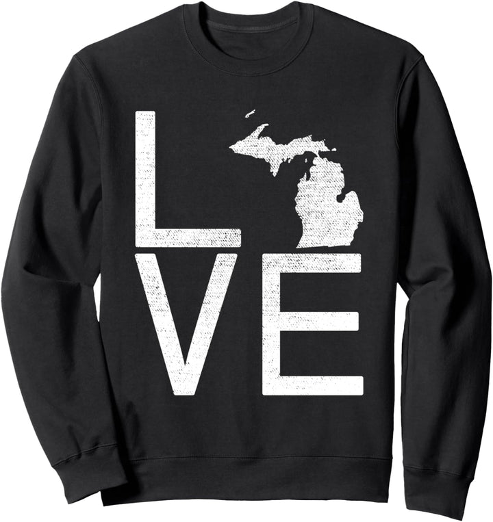 Stolze USA Fan-Staat - Michigan LIEBE Karte Michigan Sweatshirt