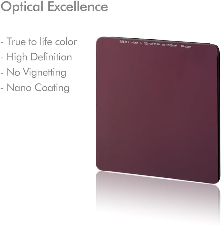 NiSi Neutral-Graufilter 75x80mm IR ND8 0.9 (3-Blenden) ND Filter ND 8, ND Filter ND 8